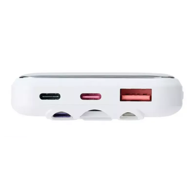 Tragbare Powerbank Rivacase VA2211WH — 10000 mAh, PD 3.0, QC 3.0, 1x USB-A + 2x USB-C, 22,5 W Ausgang