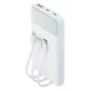 Tragbare Powerbank Rivacase VA2211WH — 10000 mAh, PD 3.0, QC 3.0, 1x USB-A + 2x USB-C, 22,5 W Ausgang