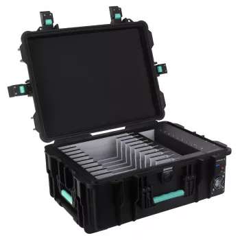 DEQSTER 10-744120 mobiles Ladegerät Tablet Schwarz AC Schnellladung Innenbereich, Außenbereich