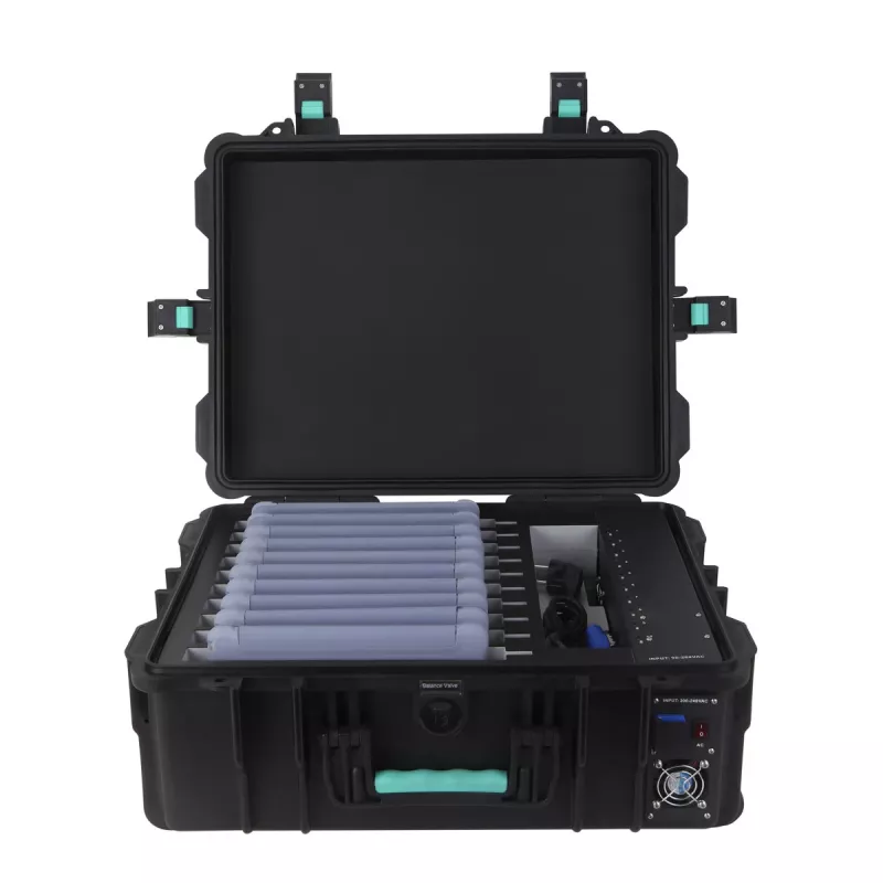 DEQSTER 10-744120 mobiles Ladegerät Tablet Schwarz AC Schnellladung Innenbereich, Außenbereich