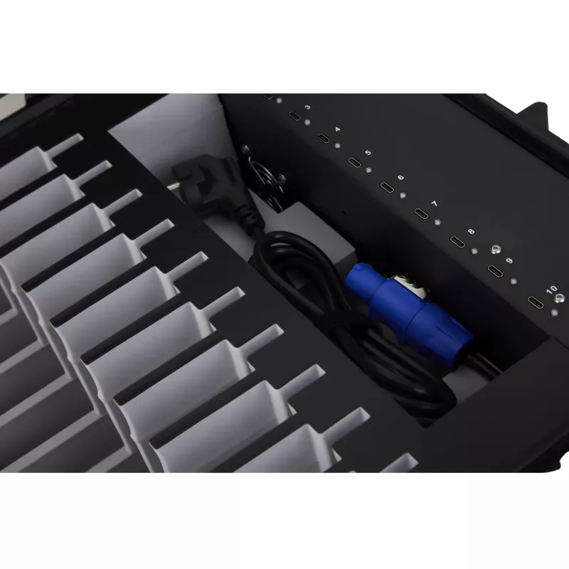 DEQSTER 10-744120 mobiles Ladegerät Tablet Schwarz AC Schnellladung Innenbereich, Außenbereich