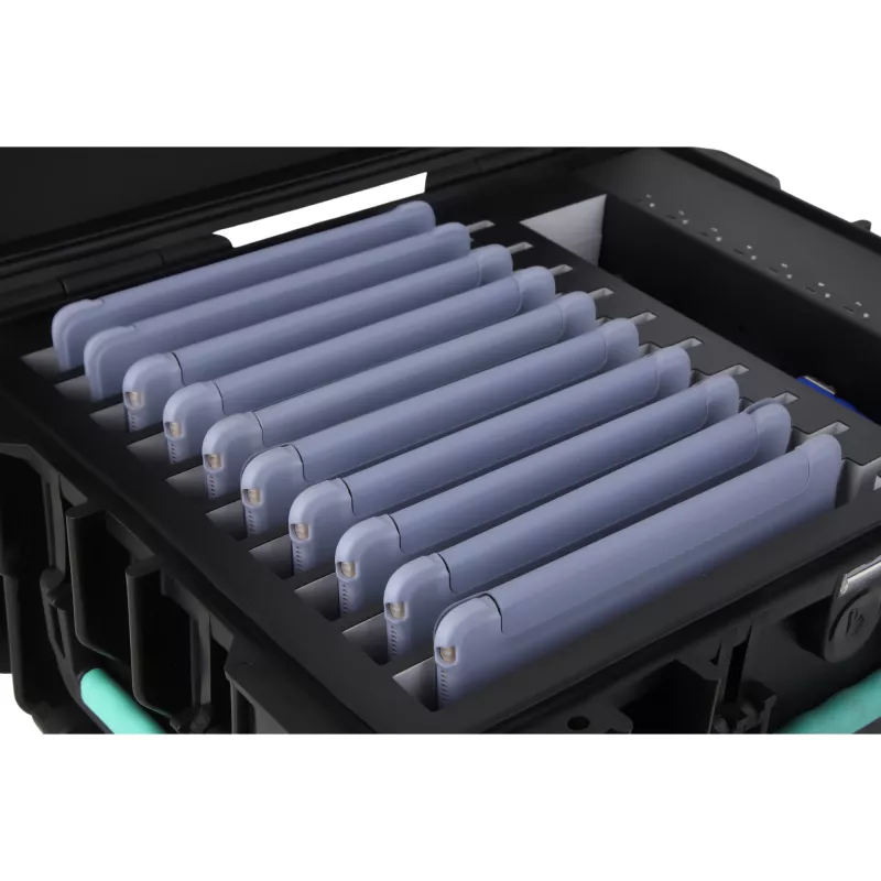 DEQSTER 10-744120 mobiles Ladegerät Tablet Schwarz AC Schnellladung Innenbereich, Außenbereich
