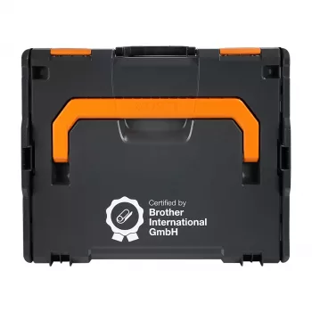 Brother ZPTOUCHLBOXXKOMPL Gerätekoffer Hartschalenkoffer Schwarz, Orange