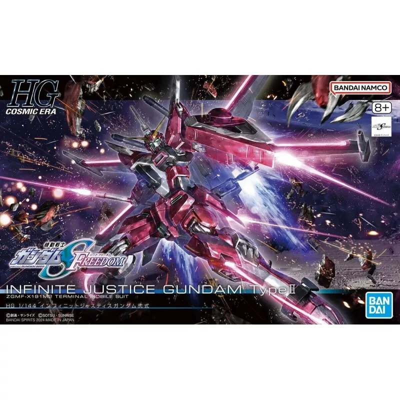 Plastikmodellbausatz Bandai HGCE 1/144 Infinite Justice Gundam Type II — Maßstab 1/144
