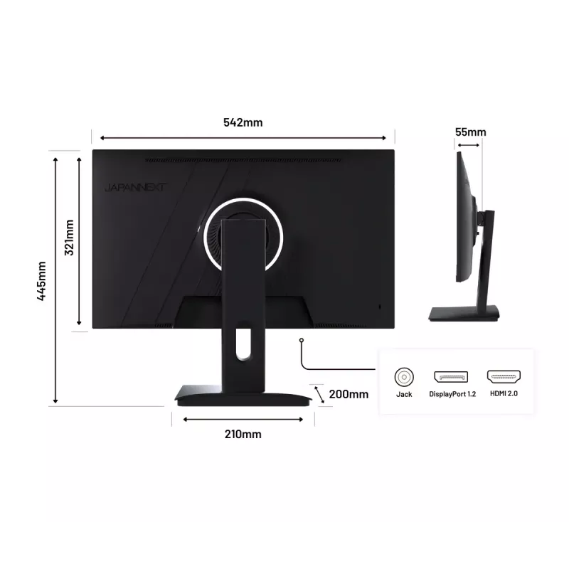 JAPANNEXT JN-I238FHD200F Computermonitor 60,5 cm (23,8 Zoll) 1920 x 1080 Pixel Full HD LCD Schwarz