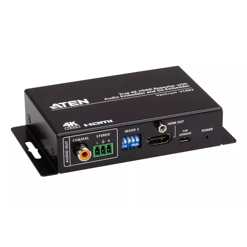 ATEN True 4K HDMI Repeater mit Audio-Embedder und De-Embedder