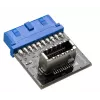 Kabeladapter Akasa AK-CBUB51-BK USB 3.0 19-Pin auf USB 3.1 A Blau