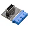 Kabeladapter Akasa AK-CBUB51-BK USB 3.0 19-Pin auf USB 3.1 A Blau