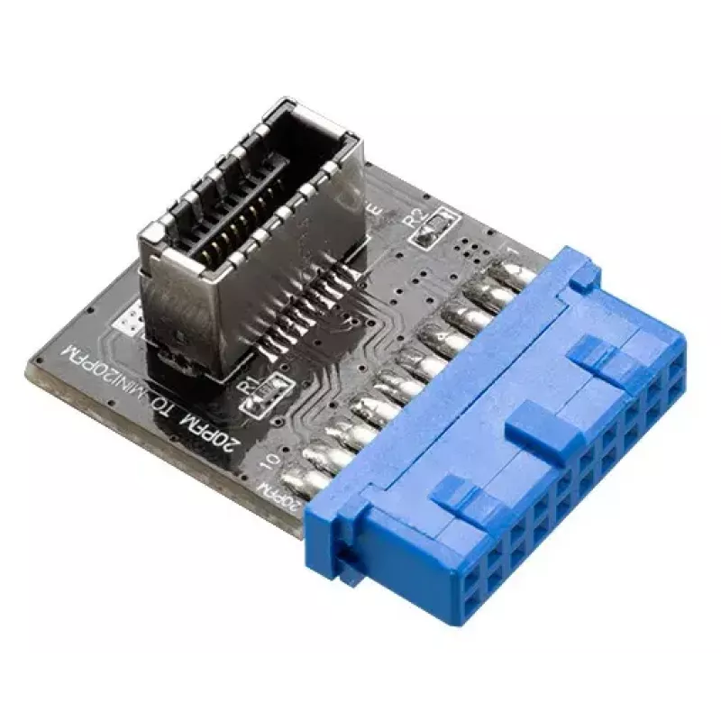 Kabeladapter Akasa AK-CBUB51-BK USB 3.0 19-Pin auf USB 3.1 A Blau