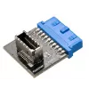 Kabeladapter Akasa AK-CBUB51-BK USB 3.0 19-Pin auf USB 3.1 A Blau