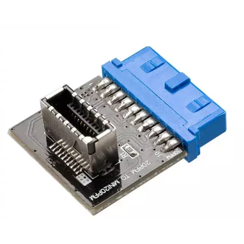 Kabeladapter Akasa AK-CBUB51-BK USB 3.0 19-Pin auf USB 3.1 A Blau