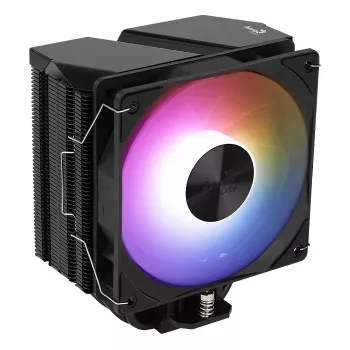 Luftkühler AEROCOOL Rime 4 120 mm Lüfter mit Hydrauliklager, 4 Heatpipes, TDP 230 W, schwarz