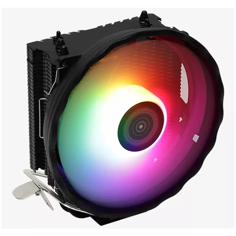 Luftkühler AEROCOOL Rave 3 FRGB 120 mm Schwarz Weiß — 3 Heatpipes, ARGB, Hydrauliklager, 1800 U/min