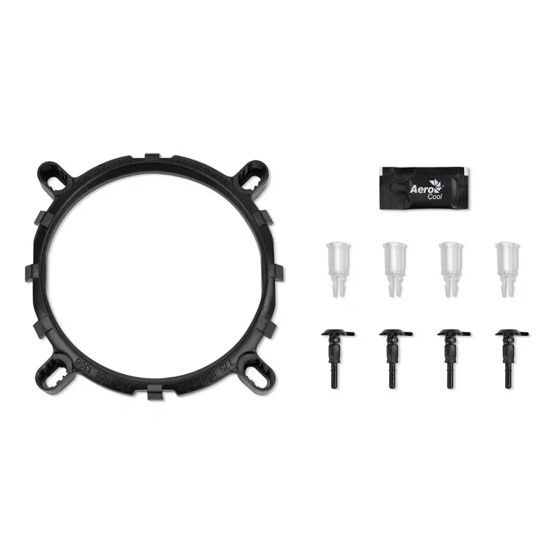 Luftkühler AEROCOOL Rave 3 FRGB 120 mm Schwarz Weiß — 3 Heatpipes, ARGB, Hydrauliklager, 1800 U/min