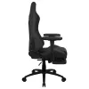 Aerocool ROYALASHBK Premium Ergonomischer Gaming-Stuhl mit Fußstütze Aeroweave-Technologie Schwarz