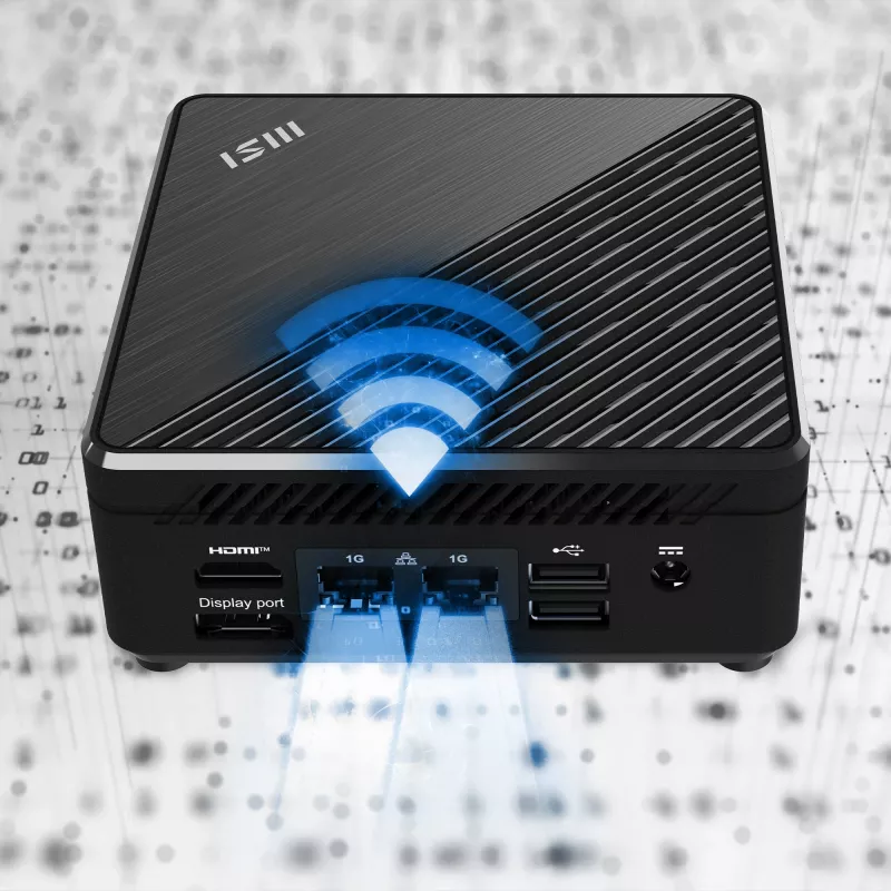 MSI Cubi N ADL-006DE Intel® N N200 4 GB DDR4-SDRAM 128 GB SSD Windows 11 Pro Mini PC Schwarz