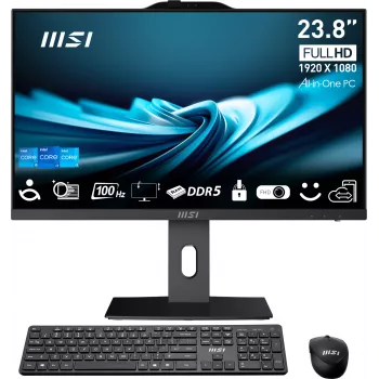 MSI Pro AP242P 14M-649XEU Intel® Core™ i5 i5-14400 60,5 cm (23,8 Zoll) 1920 x 1080 Pixel All-in-One-PC 16 GB DDR5-SDRAM 512 GB SSD Wi-Fi 6E (802.11ax) Schwarz
