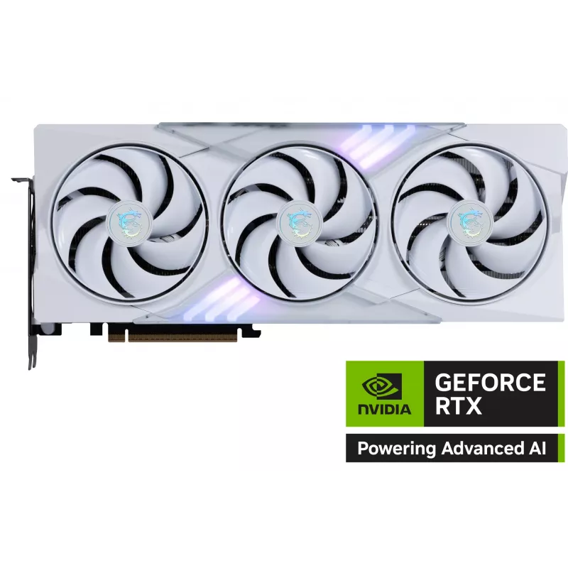 Grafikkarte MSI GeForce RTX 5080 16 GB GDDR7, PCIe 5.0, 256-bit, 3xDP 2.1a + HDMI 2.1b, 360 W, 3 Lüfter, Weiß