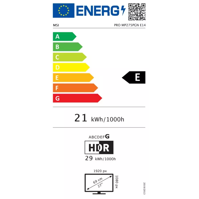 27 Zoll MSI Pro MP275PGN E14 Computermonitor, 1920×1080 Full HD IPS, 4 ms, 300 cd/m², VESA, Lautsprecher, höhenverstellbar, Schwarz