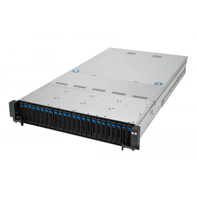 Rackserver ASUS RS520A-E12-RS24U Socket SP5, AMD EPYC 9004, 1 CPU, 24x DDR5 DIMM, max. 6,14 TB, 2U, 26x 2,5-Zoll-Einschübe, 1600W-Netzteil