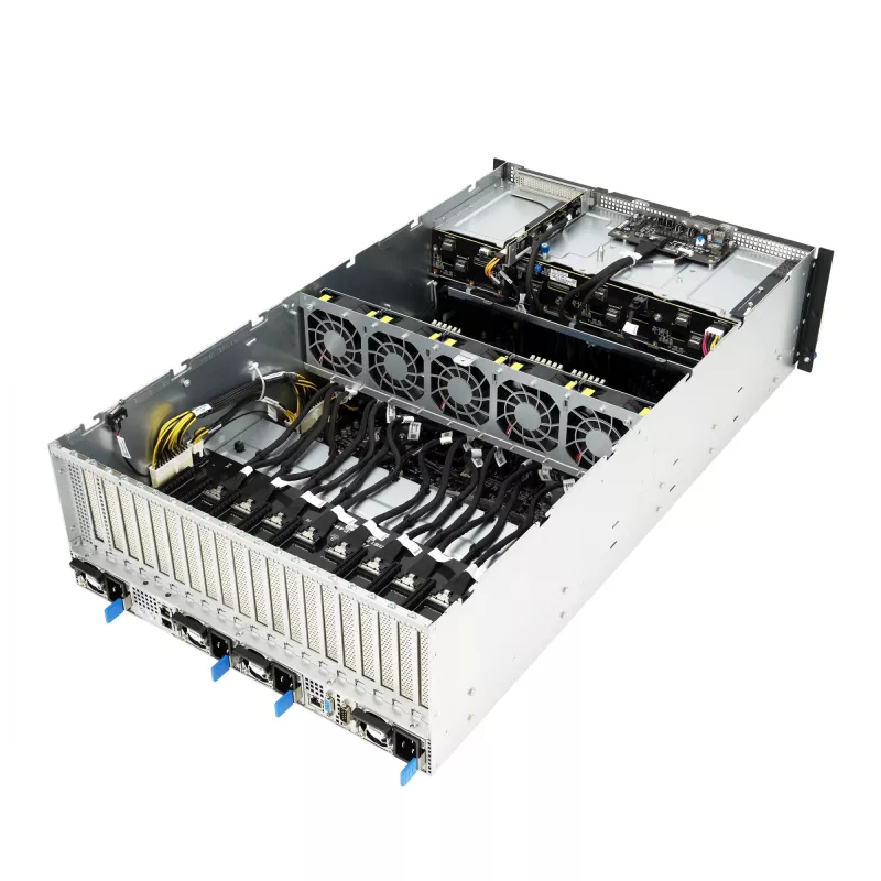 Rackserver ASUS ESC8000A-E12-SKU2 (4U) – unterstützt 2× AMD EPYC 9004, DDR5 bis zu 6 TB, 24 DIMM, 3000W PSU
