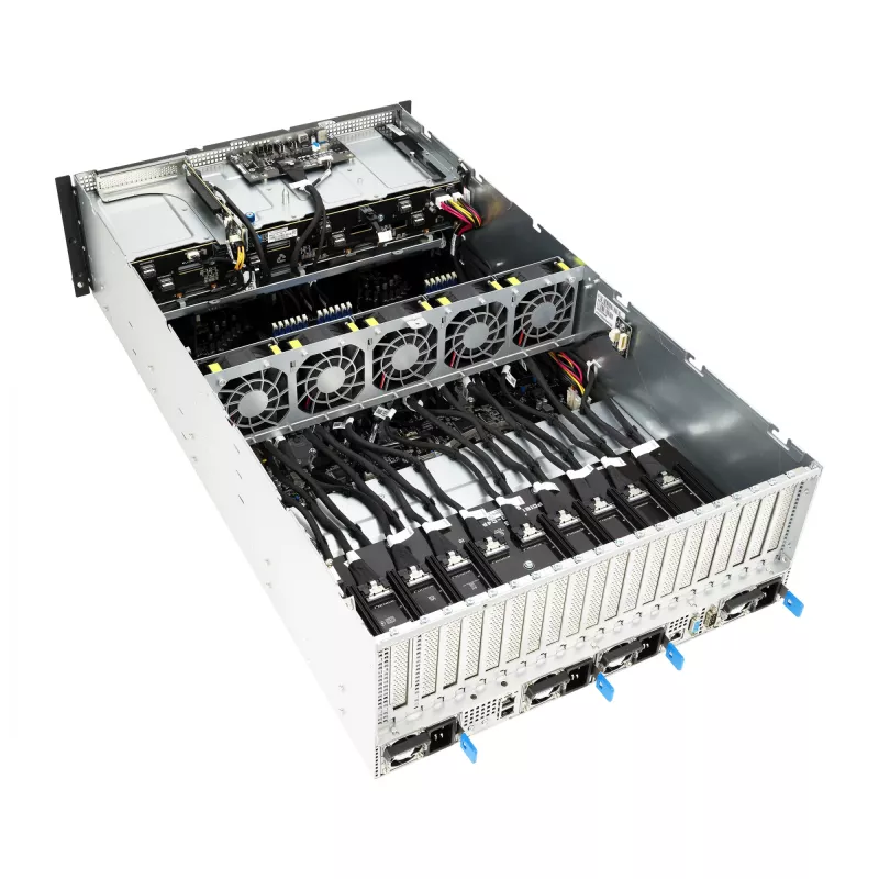 Rackserver ASUS ESC8000A-E12-SKU2 (4U) – unterstützt 2× AMD EPYC 9004, DDR5 bis zu 6 TB, 24 DIMM, 3000W PSU