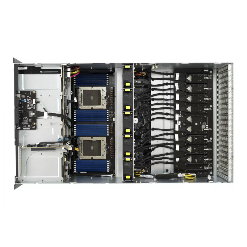 Rackserver ASUS ESC8000A-E12-SKU2 (4U) – unterstützt 2× AMD EPYC 9004, DDR5 bis zu 6 TB, 24 DIMM, 3000W PSU
