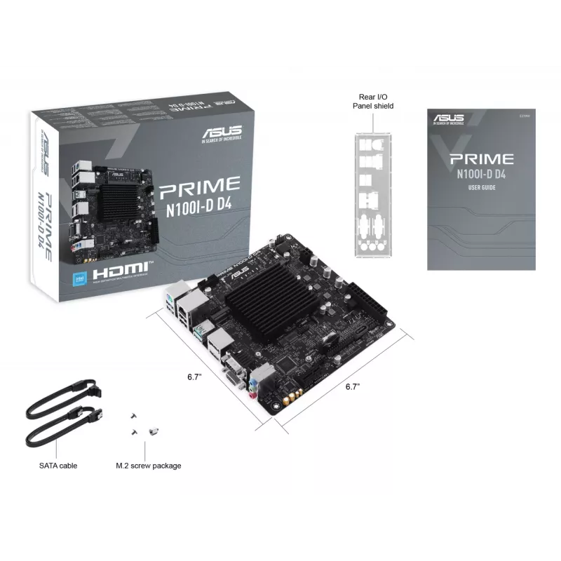 Motherboard ASUS PRIME N100I-D D4, Intel Chipsatz, NA Sockel, mini ITX