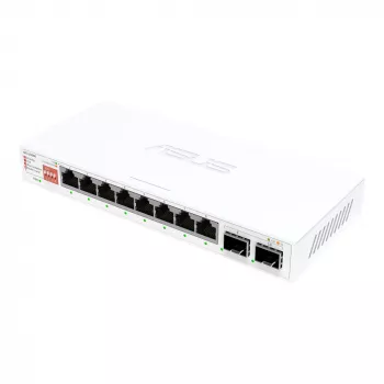 Unmanaged Ethernet Switch ASUS QG-U1080 — 8 × 2,5G RJ-45 Ports, MAC 16K, Weiß, 12V