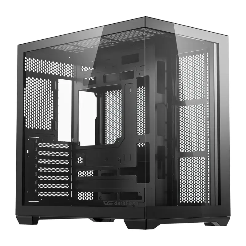 Computergehäuse Darkflash C280 (schwarz) mit 7 vorinstallierten Lüftern