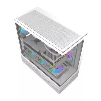 Computergehäuse Darkflash DS950 (weiß) mit 6 vorinstallierten Lüftern