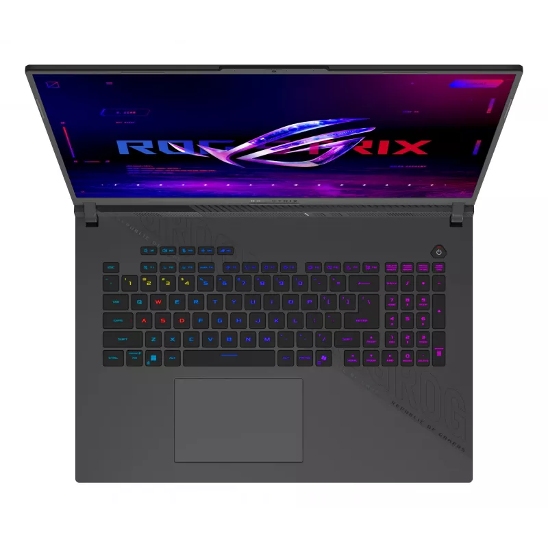 ASUS ROG Strix G18 G814PP-S8014W AMD Ryzen™ 9 8940HX Laptop 45,7 cm (18 Zoll) WUXGA 32 GB DDR5-SDRAM 1 TB SSD NVIDIA GeForce RTX 5070 Wi-Fi 6E (802.11ax) Windows 11 Home Deutsch Schwarz, Grau