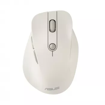 Kabellose Rechtshänder-Maus ASUS MD105 MK-WH — RF + Bluetooth, 2400 DPI, Rad, Batterie, Beige
