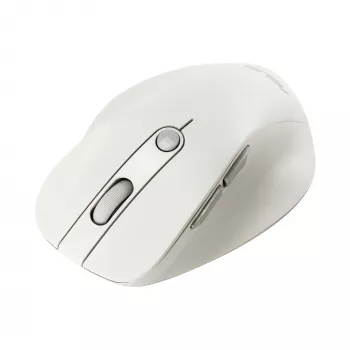 Kabellose Rechtshänder-Maus ASUS MD105 MK-WH — RF + Bluetooth, 2400 DPI, Rad, Batterie, Beige