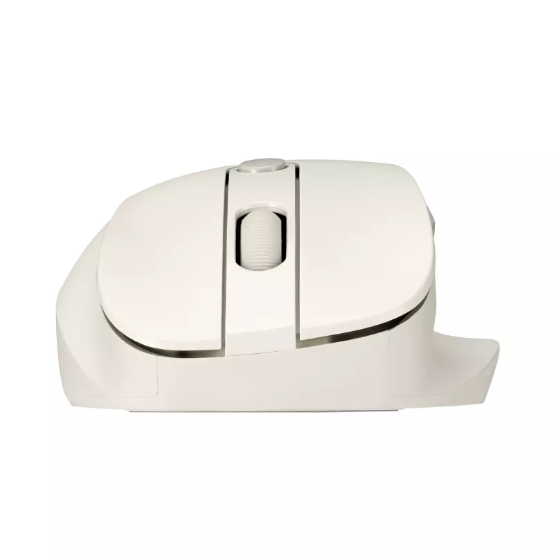 Kabellose Rechtshänder-Maus ASUS MD105 MK-WH — RF + Bluetooth, 2400 DPI, Rad, Batterie, Beige