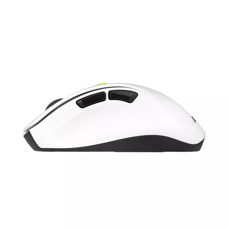 Maus ASUS MD105 /VT-GN — rechtshändig RF wireless + Bluetooth, 2400 DPI, Scrollrad, batteriebetrieben, weiß/grün