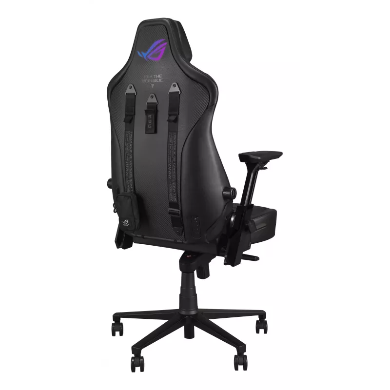 Universal-Gaming-Stuhl ASUS ROG Courser — gepolsterte Sitzfläche, max. Gewicht 136 kg, Sitzfläche 670×700 mm, Mindesthöhe 140 cm, schwarz