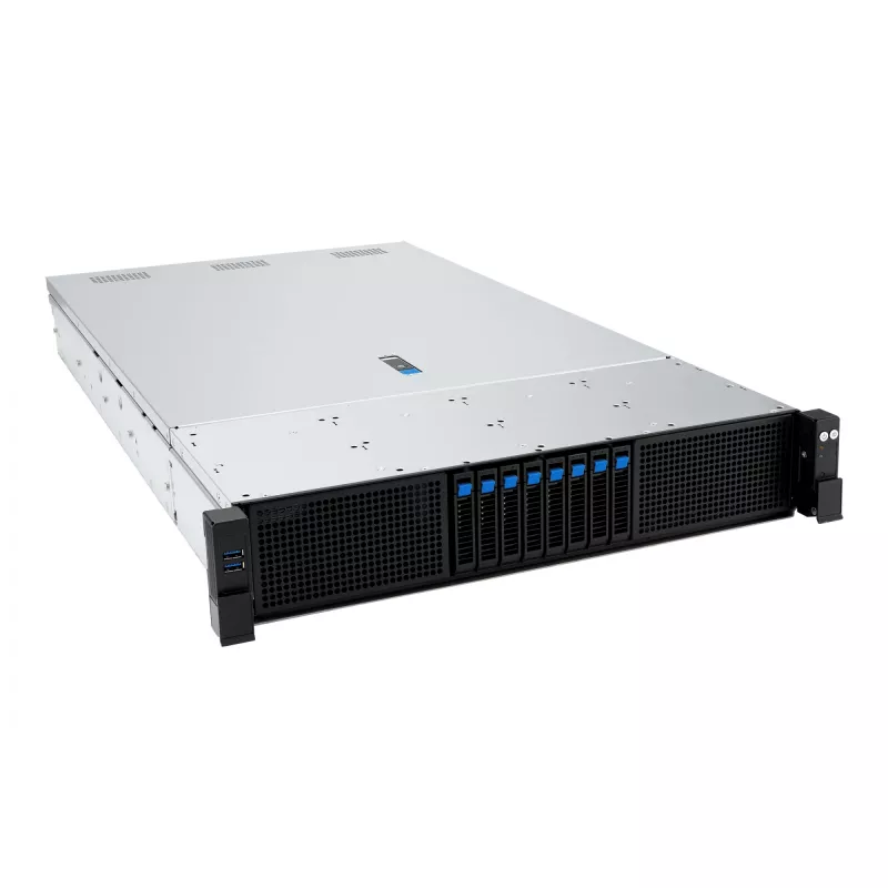 ASUS RS720A-E13-RS8U Socket SP5 Rack (2U) Schwarz, Silber