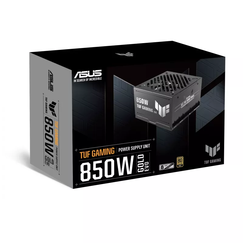 Netzteil ASUS TUF-GAMING-850G-EVO 850W ATX 80 PLUS Gold 20+4-Pin, 1 Lüfter, Schwarz