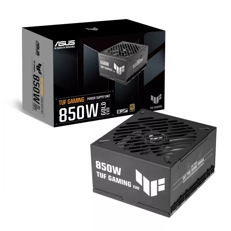 Netzteil ASUS TUF-GAMING-850G-EVO 850W ATX 80 PLUS Gold 20+4-Pin, 1 Lüfter, Schwarz