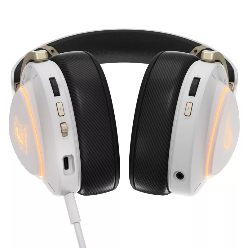 Headset ASUS ROG Delta II-KJP — Ohraufliegend, Kabelgebunden & Kabellos (Bluetooth), 20–20000 Hz, 325 g, Schwarz/Weiß