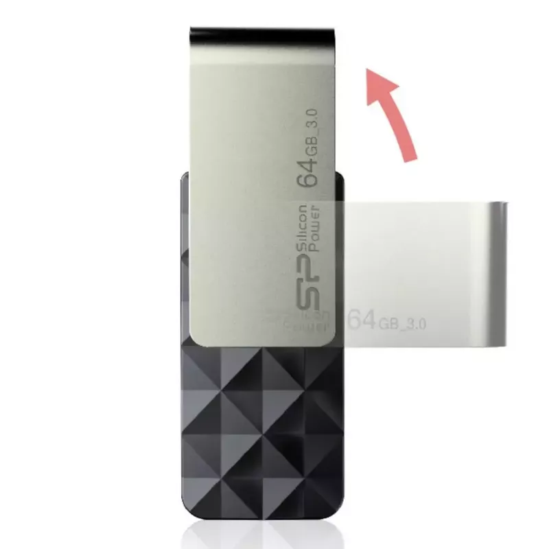 USB-Stick Silicon Power Blaze B30 32 GB, USB Typ-A 3.2 Gen 1, schwarz