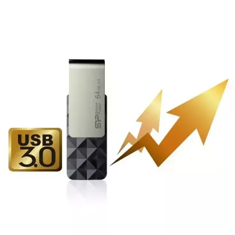 USB-Stick Silicon Power Blaze B30 32 GB, USB Typ-A 3.2 Gen 1, schwarz