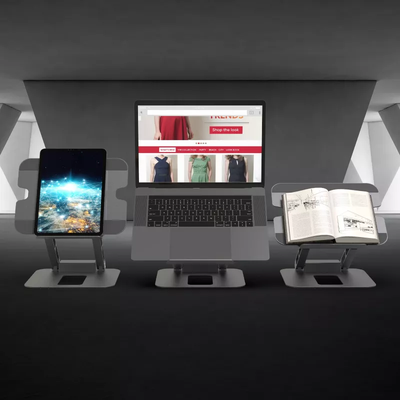 j5create JTS327 Multi-Angle 4K Docking Stand, Laptopständer, Grau, Aluminium, 40,6 cm (16 Zoll), 4 kg, Windows-Laptop / Mac