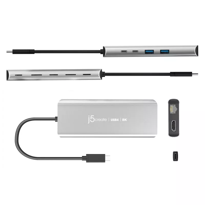 j5create JCD403 USB4 8K Multi-Port Hub USB Typ-C HDMI RJ-45