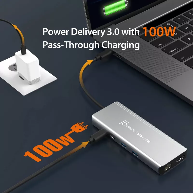 j5create JCD403 USB4 8K Multi-Port Hub USB Typ-C HDMI RJ-45