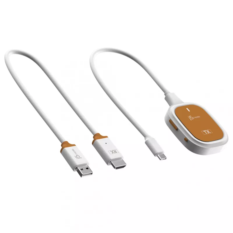 j5create ScreenCast FHD USB-C Wireless Display Extender, Dongle, USB, USB Type-C, Weiß, 1 A, 0 - 40 °C