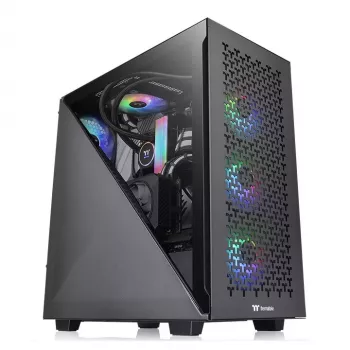 PC-Gehäuse Thermaltake Divider 300 TG Air Midi Tower Schwarz