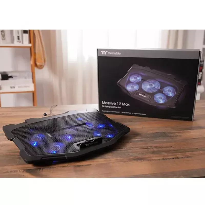 Laptop-Kühlpad Thermaltake Massive 12 Max 43,2 cm 5 Lüfter Schwarz
