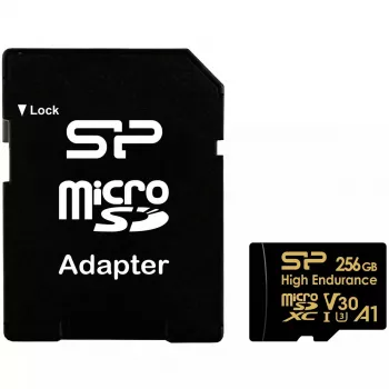 MicroSDXC-Karte Silicon Power SP256GBSTXDV3V1HSP 256 GB Class 10 High Endurance, 3,6 V, 0–70°C